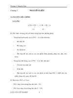 Thiết kế phân xưởng sản xuất màng mỏng PVC năng suất 4100 tấnnăm - Chương 3