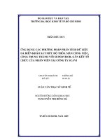 Khảo sát mức độ thỏa mãn công việc, lòng trung thành của nhân viên tại Công ty Scavi