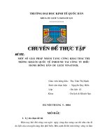 Một số Giải pháp nhằm tăng khả năng khai thác thị trường khách quốc tế Inbound tại Cty điều hành hướng dẫn du lịch VINATOUR