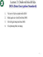 Mã nén lecture3- DES 