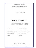 Một số kỹ thuật kiểm thử phần mềm