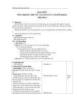 Giáo án môn Đạo đức lớp 3 - tuần 26