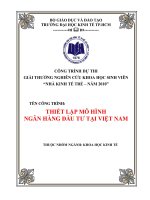 Thiết lập mô hình ngân hàng đầu tư tại Việt Nam