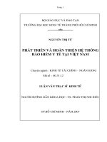  Phát triển và hoàn thiện hệ thống bảo hiểm y tế tại Việt Nam
