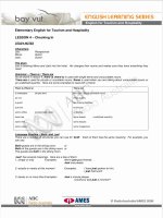 English for Tourism and Hospitality 4