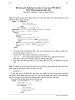 Đề thi tuyển sinh Cao học và nghiên cứu sinh môn Ngôn ngữ lập trình 1996 -3