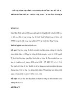 Giá trị nồng độ đỉnh estradiol ở những chu kỳ kích thích buông trứng trong thụ tinh trong ống nghiệm