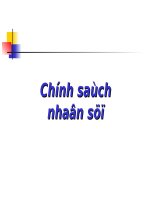 Bài giảng Chính sách nhân sồi buổi  3 