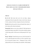 Đánh giá tác dụng của valroate phối hợp với thuốc chống loạn thần và benzodiazepine trong rối loạn lưỡng cực