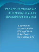 Bệnh võng mạc trẻ đẻ non và phương pháp điều trị mới