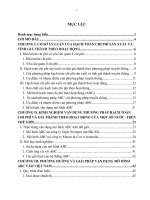 Hạch toán chi phí và tính giá thành theo hoạt động - thực trạng và giải pháp vận dụng trong các doanh nghiệp Việt Nam