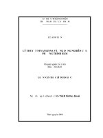 Lý thuyết nevanlinna và ứng dụng nghiên cứu phương trình hàm