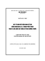 Gây tê đám rối thần kinh cổ sâu bằng marcain 0,5% trong phẫu thuật thoát vị đĩa đệm cột sống cổ theo đường trước