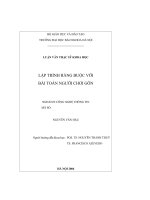 Lập trình ràng buộc với bài toán người chơi gôn