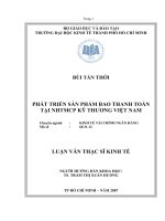 Phát triển sản phẩm bao thanh toán tại NHTMCP Kỹ Thương Việt Nam