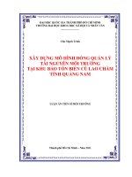 Xây dựng mô hình đồng quản lý tài nguyên môi trường tại khu bảo tồn biển Cù Lao Chàm