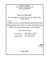 Công nghệ chế tạo Chi tiết máy Luyện gang Khuôn đúc