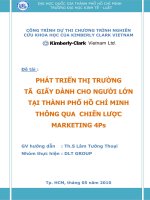 PHÁT TRIỂN THỊ TRƯỜNG TÃ GIẤY DÀNH CHO NGƯỜI LỚN TẠI THÀNH PHỐ HỒ CHÍ MINH THÔNG QUA CHIẾN LƯỢC MARKETING 4Ps