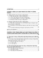 Nâng cao năng lực cạnh tranh của Công ty chứng khoán Ngân hàng thương mại cổ phần Nhà Hà Nội