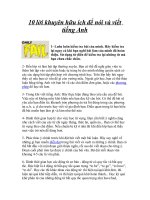 10 lời khuyên hữu ích để nói và viết tiếng Anh