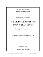 Thế giới nghệ thuật thơ Đoàn Thị Lam Luyến