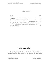 Tìm hiểu hoạt động và kết quả kinh doanh của các phòng thị trường trong công ty Du Lịch Việt Nam tại Hà Nội