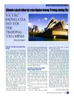 Chính sách tiền tệ của Ngân hàng Trung ương Úc và tác động của nó tới thị trường tài chính