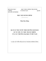 Quản lý nhà nước theo hướng đảm bảo sự tự chủ, tự chịu trách nhiệm của các trường đại học ở việt nam