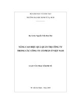 Nâng cao hiệu quả quản trị công ty trong các công ty cổ phần ở Việt Nam