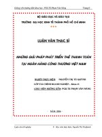 Giải pháp phát triển thẻ thanh toán tại Ngân Hàng Thương mại cổ phần Công thương Việt Nam