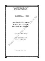 Nghiên cứu và cài đặt bộ gán nhãn từ loại cho song ngữ Anh-Việt