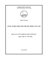 Công nghệ GPRS cho thế hệ thông tin 2.5G