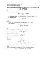 Đề thi môn toán  2005