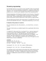 Đánh giá độ phúc tạp : Dynamic programming 01 