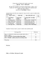 Đề thi thực hành kỹ thuật máy lạnh và điều hòa không khí 9