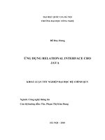 ứng dụng relational interface cho java