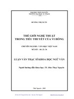 Thế giới nghệ thuật trong tiểu thuyết của vi hồng