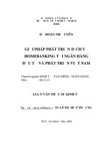 Giải pháp phát triển dịch vụ homebanking tại ngân hàng đầu tư và phát triển việt nam