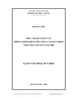 Thực trạng công tác phòng chống dịch tiêu chảy cấp nguy hiểm tỉnh thái nguyên năm 2008