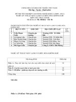 Đề thi thực hành kỹ thuật máy lạnh và điều hòa không khí 6