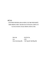 Giải pháp mở rộng hoạt động tài trợ nhập khẩu theo phương thức tín dụng chứng từ tại Vietcombank