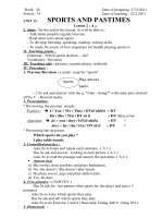 Giáo Án Anh Văn 6 Chuẩn Năm 2009 (tiết 74-83)