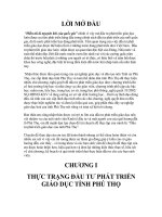 Đầu tư phát triển giáo dục của tỉnh Phú Thọ