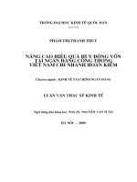 Nâng cao hiệu quả huy động vốn tại ngân hàng công thương việt nam chi nhánh hoàn kiếm