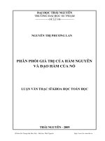 Phân phối giá trị của hàm nguyên và đạo hàm của nó
