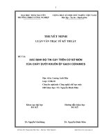  Xác định độ tin cậy trên cơ sở mòn của chày dưới khuôn ép gạch ceramics