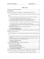 Hoàn thiện kế toán lưu chuyển hàng hoá tại Công ty Thương mại Thuốc lá