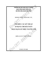 Tìm hiểu các kỹ thuật áp dụng cho bài toán nhận dạng ký hiệu người câm