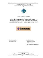 Phân tích hiệu quả sử dụng các dịch vụ ngân hàng bán lẻ tại chi nhánh Ngân hàng Sacombank Cần Thơ