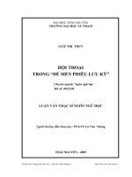 Hội thoại trong “Dế mèn phiêu lưu ký”